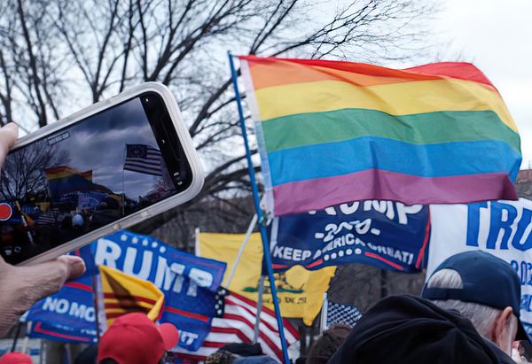Watch: Trumpers Wave LGBTQ Flag at Capitol Protest While Trump's Gay Toadie Grenell Continues to Spread Falsehoods