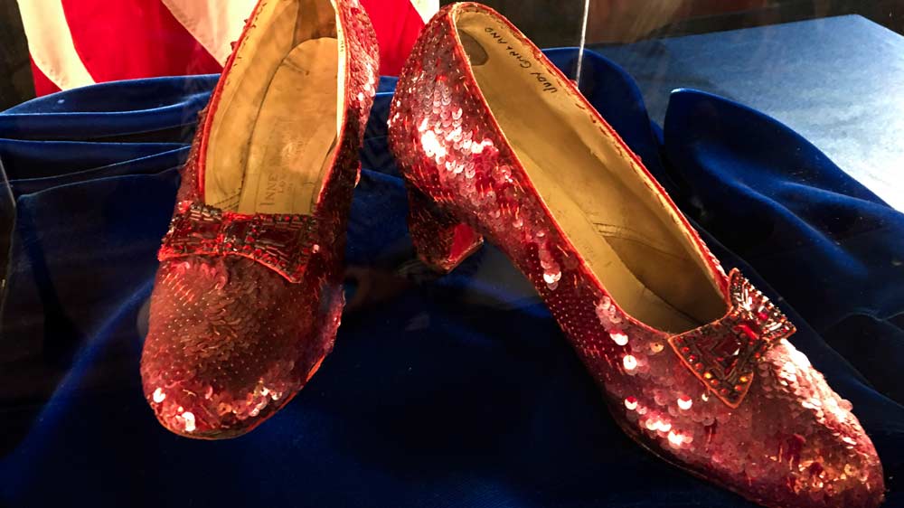 Judy Garland's Hometown is Raising Funds to Purchase Stolen 'Wizard of Oz' Ruby Slippers 
