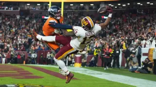 Catch of the Year? Commanders' Treylon Burks Makes Incredible 1-Handed TD Grab Vs. Broncos